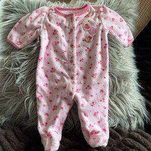 Carter's Pink Floral Baby Footie